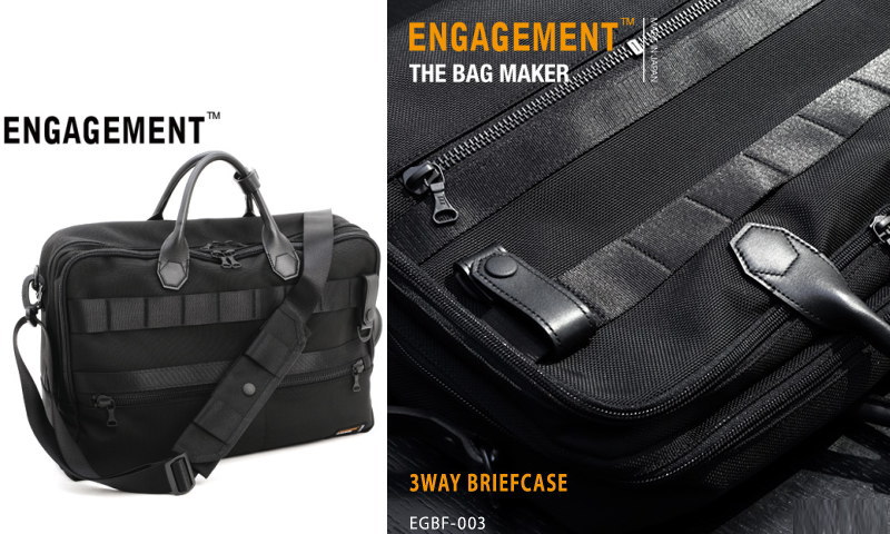 ENGAGEMENT（エンゲージメント） Engaged Nylon（エンゲージド・ナイロン） 3way Briefcase（3way ブリーフケース） バックバック ショルダーバッグ カラー：3色 EGBF-003